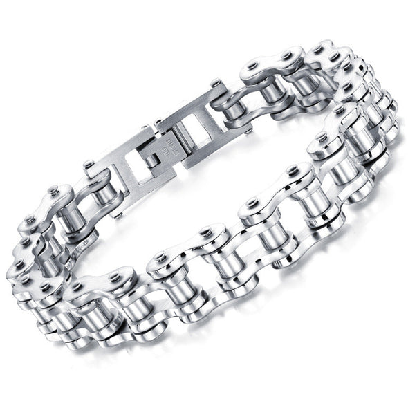 Stainless Steel Bike Chain Bracelet
