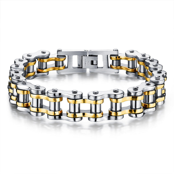 Stainless Steel Bike Chain Bracelet