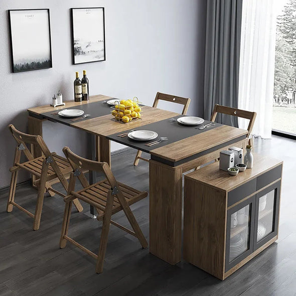 space saving dining table with sideboard