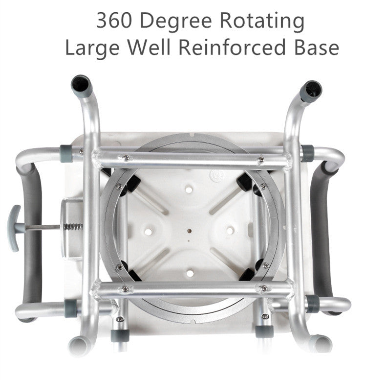 Swivel Shower Chair 360 Degree Adjustable Shower Seat With Pivoting Arms & Padded Bath Seat For Inside Shower Or Tub Non-Slip Rotating Bathtub