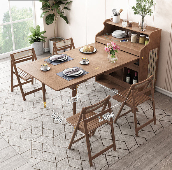 Individual Table Upgraded Space Saving Folding Multifunctional Dining Table With 4 Fold ...