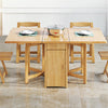 double drop leaf dining table-natural color