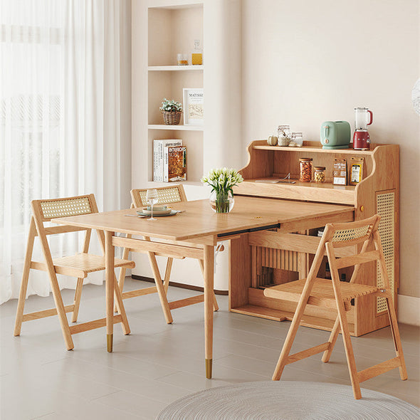 Individual Table Upgraded Space Saving Folding Multifunctional Dining Table With 4 Fold ...