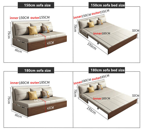SOFA BED WITH UNDERNEATH STORAGE