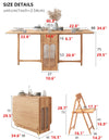 DROP LEAF TABLE WITH FOLDABLE CHAIRS