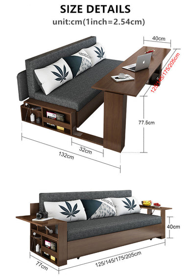 Space Saving Multifunction Sofa Bed With Foldable Work Desk – SPS FURNTIURE