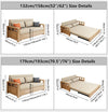 wood sofa bed foldable multifunctional with storage-size details