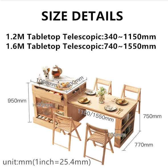Kitchen Island With Extendable Table