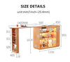360 Degree Rotating Bar Table with Double Side Storage Cabinet