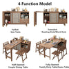 New Design Folding and Expandable Multifunction Dining Table with Side Cabinet