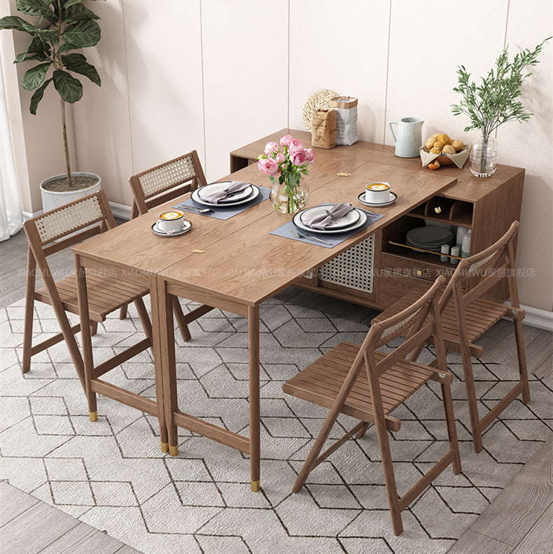 Individual Table New Design Folding and Expandable Multifunction Dining Table with Side ...