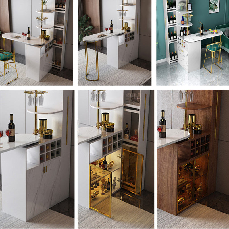2021 New Design Modern Light Luxury Rotating Wine Bar Table with Cabin ...