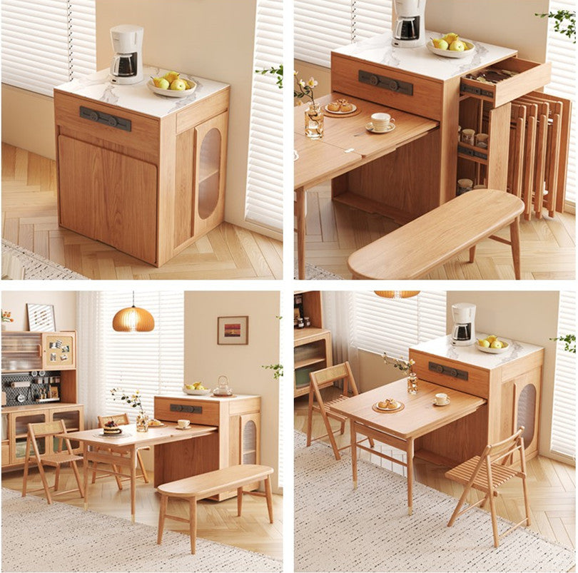 Compact Space-Saving Kitchen Island Dining Table for Modern Homes