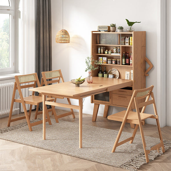 2022 New Arrival Space Saving Sideboard Table With Folding Chairs