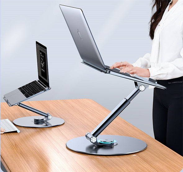 Latest Height Adjustable Aluminum Laptop Riser with 360 Rotating Base