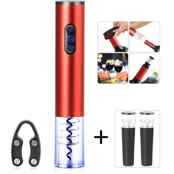 Battery Powered Electric Wine Bottle Opener with Foil Cutter