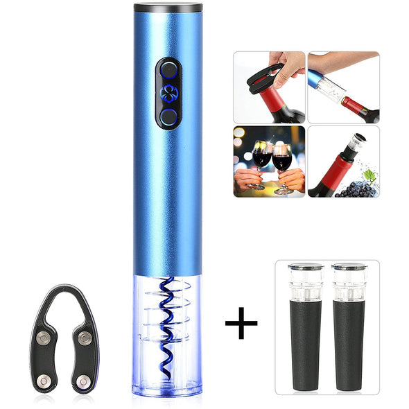 Battery Powered Electric Wine Bottle Opener with Foil Cutter