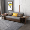 wood sofa bed foldable multifunctional with storage and side table