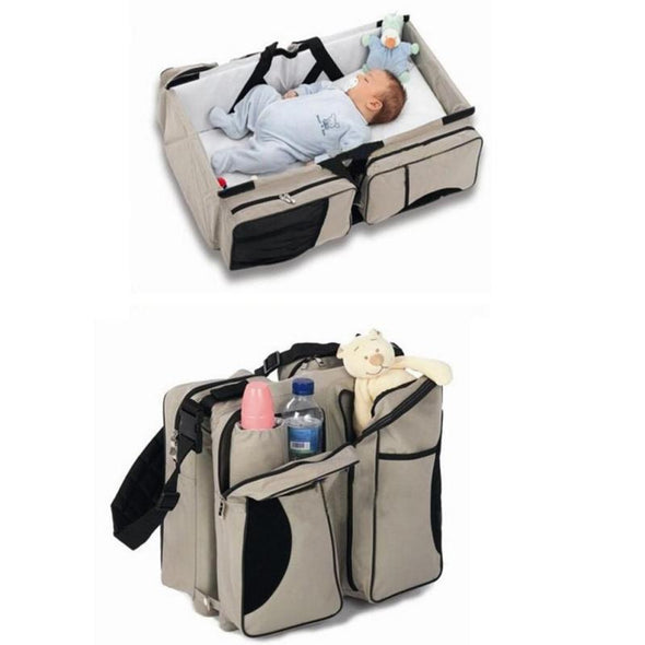3 in 1 Diaper Bag &  Foldable Baby Crib