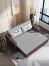 wood sofa bed foldable multifunctional with storage armrest