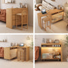 L Bar Table With Both Side Storage Buffet Sideboard Cabinet