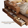  UPHOLSTERED STORAGE BED WITH DRAWERS-WALNUT