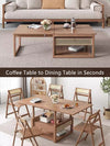 Deformable Combination Coffee Table-Walnut