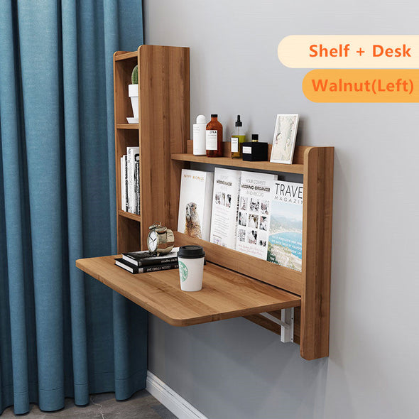 Wall Mounted Foldable Desk and Shelf