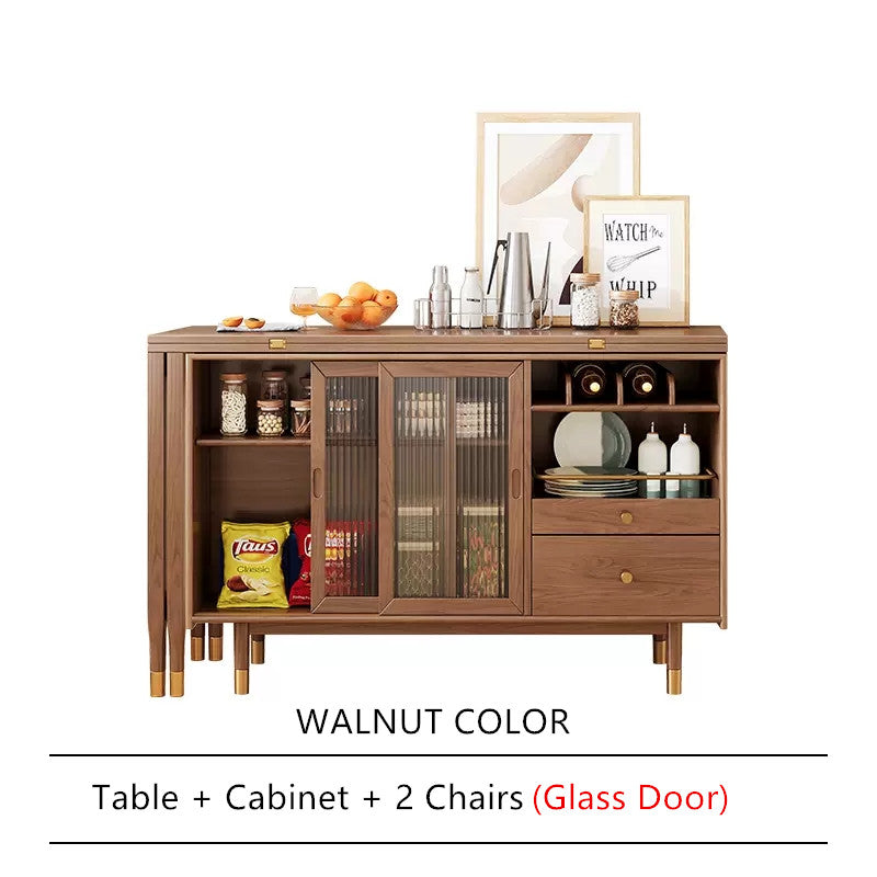 New Design Folding and Expandable Multifunction Dining Table with Side ...