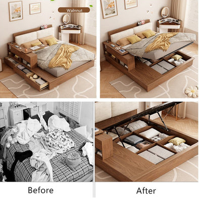 LIFT UP STORAGE BED WITH DRAWERS
