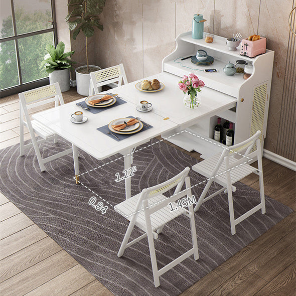 white dining room table space saving