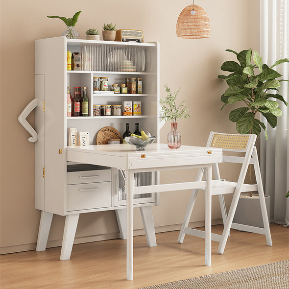 2022 New Arrival Space Saving Sideboard Table With Folding Chairs